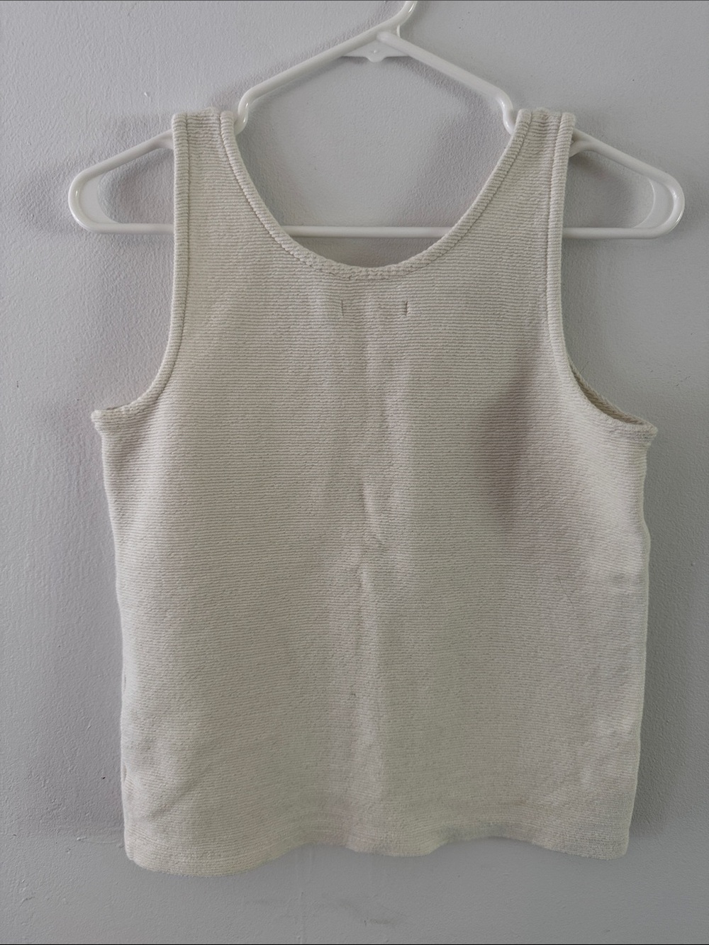 Madewell Cream Ribbed Button-Front Tank Top - Picture 7 of 7